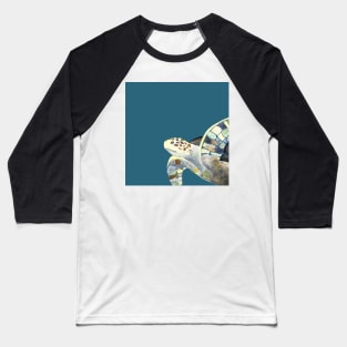 Sea Turtle Watercolor Painting Baseball T-Shirt